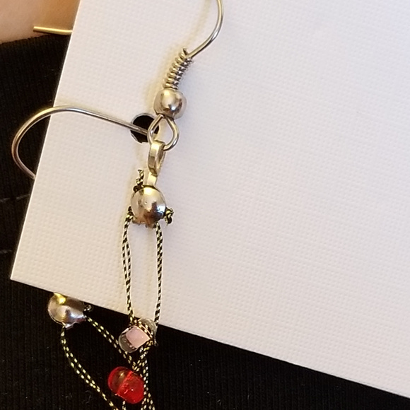 WT Handmade Set Earrings Necklace White - Picture 6 of 6